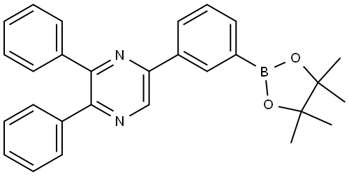 Pyrazine, 2,3-diphenyl-5-[3-(4,4,5,5-tetramethyl-1,3,2-dioxaborolan-2-yl)phenyl]- Structure