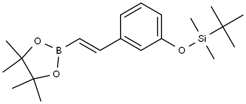 (E)-tert-Butyldimethyl(3-(2-(4,4,5,5-tetramethyl-1,3,2-dioxaborolan-2-yl)vinyl)phenoxy)silane Structure