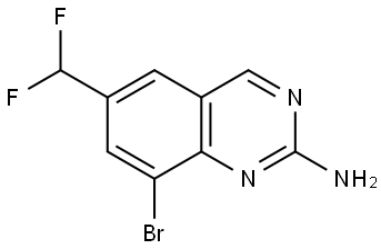 8-Bromo-6-(difluoromethyl)quinazolin-2-amine Structure