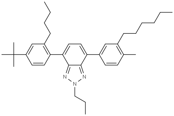 4-(4-(tert-butyl)-2-butylphenyl)-7-(3-hexyl-4-methylphenyl)-2-propyl-2H-benzo[d][1,2,3]triazole Structure