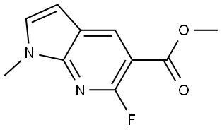 1H-Pyrrolo[2,3-b]pyridine-5-carboxylic acid, 6-fluoro-1-methyl-, methyl ester Structure