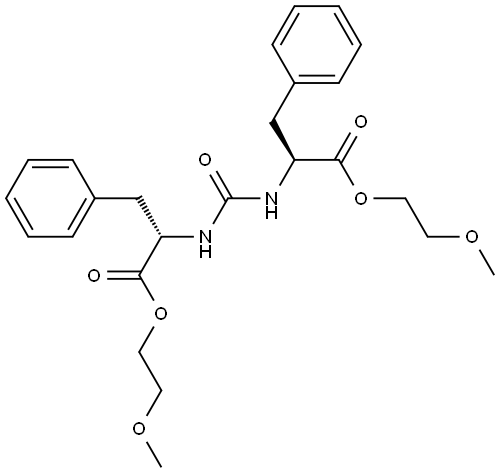 (S,S)-N,N'-bis(3-phenylpropionic acid 2-methoxyethyl ester 2-yl)urea 구조식 이미지