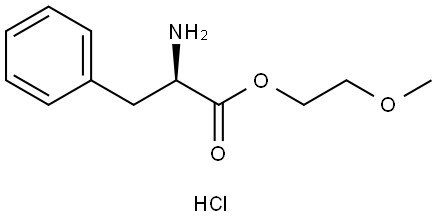 (R)-2-Amino-3-phenyl-propionic acid 2-methoxy-ethyl ester hydrochloride 구조식 이미지