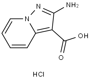 2-Aminopyrazolo[1,5-a]pyridine-3-carboxylic acid hydrochloride 구조식 이미지