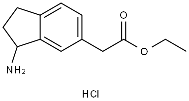 ethyl 2-(3-amino-2,3-dihydro-1H-inden-5-yl)acetate hydrochloride 구조식 이미지
