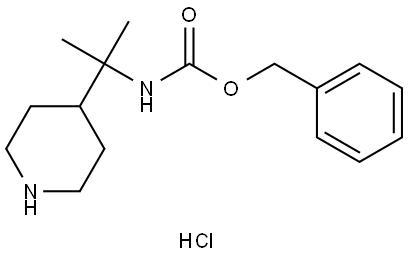 Benzyl N-[2-(piperidin-4-yl)propan-2-yl]carbamate hydrochloride Structure