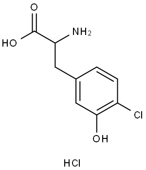 Phenylalanine, 4-chloro-3-hydroxy-, hydrochloride (1:1) Structure