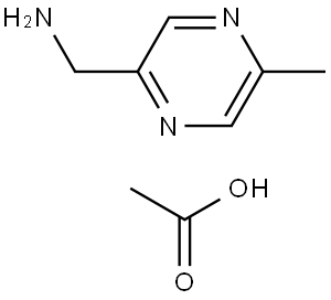 2-Pyrazinemethanamine, 5-methyl-, acetate (1:1) Structure