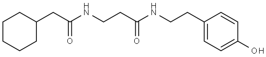 3-(2-cyclohexylacetamido)-N-(4-hydroxyphenethyl)propanamide Structure