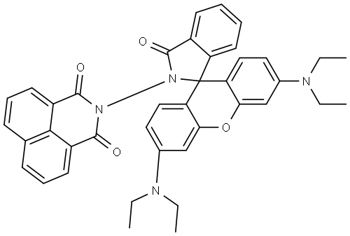 2-(3',6'-Bis(diethylamino)-3-oxospiro[isoindoline-1,9'-xanthen]-2-yl)-1H-benzo[de]isoquinoline-1,3(2H)-dione Structure