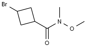 3-bromo-N-methoxy-N-methylcyclobutane-1-carboxamide Structure