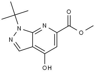 methyl 1-(tert-butyl)-4-hydroxy-1H-pyrazolo[3,4-b]pyridine-6-carboxylate Structure