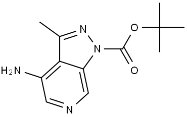 tert-butyl 4-amino-3-methyl-1H-pyrazolo[3,4-c]pyridine-1-carboxylate Structure