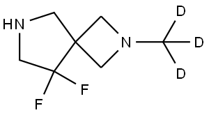 8,8-difluoro-2-(methyl-d3)-2,6-diazaspiro[3.4]octane Structure