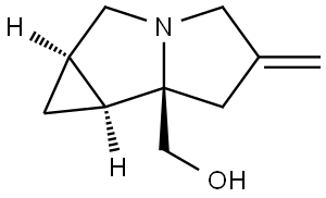 Cyclopropa[a]pyrrolizine-6a(4H)-methanol, hexahydro-5-methylene-, (1aR,6aR,6bS)-rel- Structure