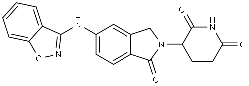 2,6-Piperidinedione, 3-[5-(1,2-benzisoxazol-3-ylamino)-1,3-dihydro-1-oxo-2H-isoindol-2-yl]- Structure