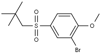 Benzene, 2-bromo-4-[(2,2-dimethylpropyl)sulfonyl]-1-methoxy- Structure