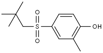 Phenol, 4-[(2,2-dimethylpropyl)sulfonyl]-2-methyl- Structure