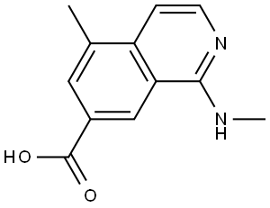 5-Methyl-1-(methylamino)isoquinoline-7-carboxylic acid 구조식 이미지