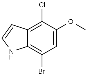 7-Bromo-4-chloro-5-methoxy-1H-indole Structure