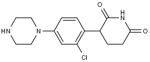 3-(2-chloro-4-piperazin-1-yl-phenyl)piperidine-2,6-dione Structure