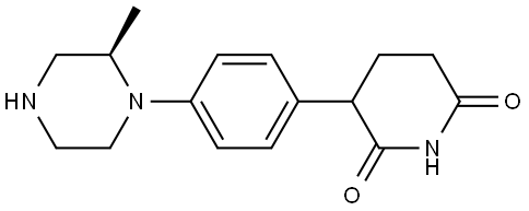 2,6-Piperidinedione, 3-[4-[(2R)-2-methyl-1-piperazinyl]phenyl]- 구조식 이미지