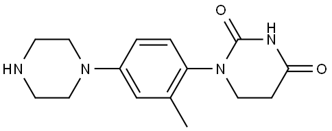 1-(2-methyl-4-(piperazin-1-yl)phenyl)dihydropyrimidine-2,4(1H,3H)-dione Structure