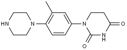 1-(3-methyl-4-(piperazin-1-yl)phenyl)dihydropyrimidine-2,4(1H,3H)-dione Structure