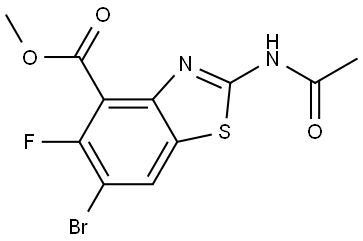 Methyl 2-acetamido-6-bromo-5-fluorobenzo[d]thiazole-4-carboxylate Structure