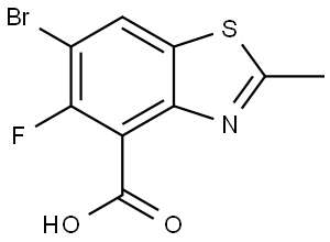 6-Bromo-5-fluoro-2-methylbenzo[d]thiazole-4-carboxylic acid Structure