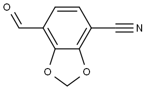 7-Formylbenzo[d][1,3]dioxole-4-carbonitrile Structure