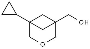 3-Oxabicyclo[3.1.1]heptane-1-methanol, 5-cyclopropyl- Structure