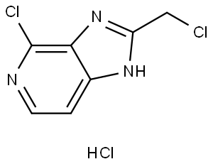 3H-Imidazo[4,5-c]pyridine, 4-chloro-2-(chloromethyl)-, hydrochloride (1:1) Structure