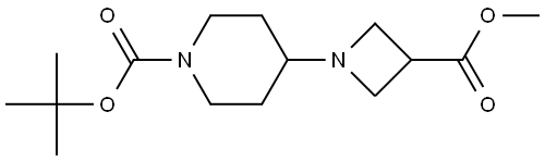 tert-butyl 4-(3-(methoxycarbonyl)azetidin-1-yl)piperidine-1-carboxylate Structure