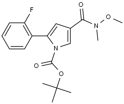 tert-butyl 2-(2-fluorophenyl)-4-((methoxymethyl)carbamoyl)-1H-pyrrole-1-carboxylate Structure