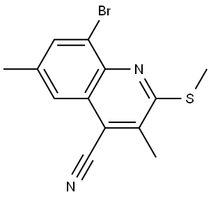 8-Bromo-3,6-dimethyl-2-(methylthio)quinoline-4-carbonitrile Structure