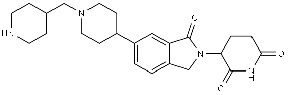 3-[1-oxo-6-[1-(4-piperidylmethyl)-4-piperidyl]isoindolin-2-yl]piperidine-2,6-dione Structure