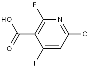6-chloro-2-fluoro-4-iodonicotinic acid Structure