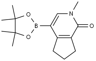 2-Methyl-4-(4,4,5,5-tetramethyl-1,3,2-dioxaborolan-2-yl)-2,5,6,7-tetrahydro-1H-cyclopenta[c]pyridin-1-one Structure