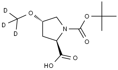 (4S)-Boc-4-(methoxy-d3)-D-Proline Structure