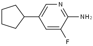 2-Pyridinamine, 5-cyclopentyl-3-fluoro- Structure