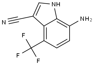 1H-Indole-3-carbonitrile, 7-amino-4-(trifluoromethyl)- Structure