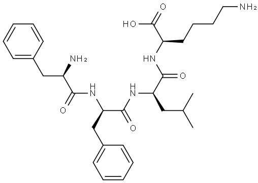 D-Lysine, D-phenylalanyl-D-phenylalanyl-D-leucyl- Structure