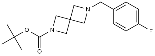 2,6-Diazaspiro[3.3]heptane-2-carboxylic acid, 6-[(4-fluorophenyl)methyl]-, 1,1-dimethylethyl ester Structure