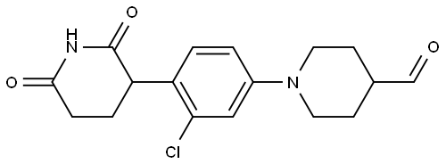 1-[3-chloro-4-(2,6-dioxo-3-piperidyl)phenyl]piperidine-4-carbaldehyde Structure