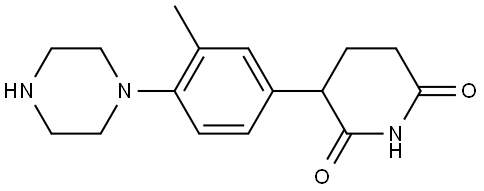 3-(3-methyl-4-piperazin-1-yl-phenyl)piperidine-2,6-dione Structure