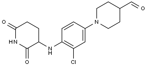 1-[3-chloro-4-[(2,6-dioxo-3-piperidyl)amino]phenyl]piperidine-4-carbaldehyde Structure