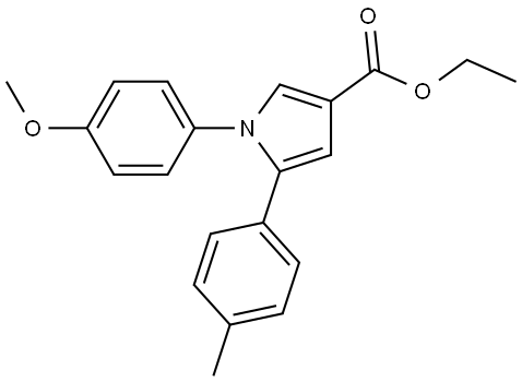 ethyl 1-(4-methoxyphenyl)-5-(p-tolyl)-1H-pyrrole-3-carboxylate Structure