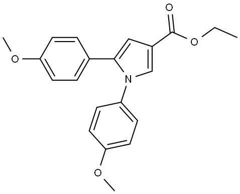 ethyl 1,5-bis(4-methoxyphenyl)-1H-pyrrole-3-carboxylate Structure