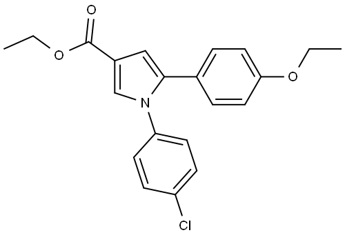 ethyl 1-(4-chlorophenyl)-5-(4-ethoxyphenyl)-1H-pyrrole-3-carboxylate Structure